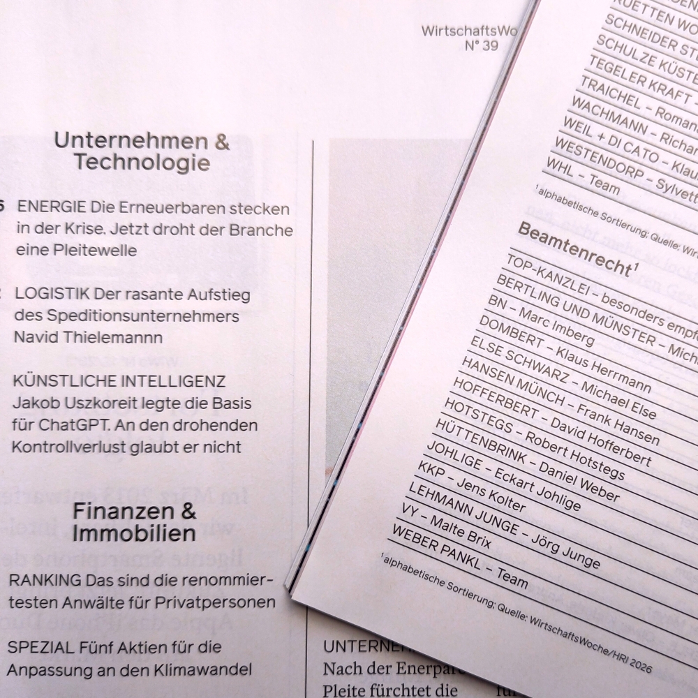 wiwo_39_1 Auszug aus dem Ranking der Wirtschaftswoche Nr. 39 aus 2026